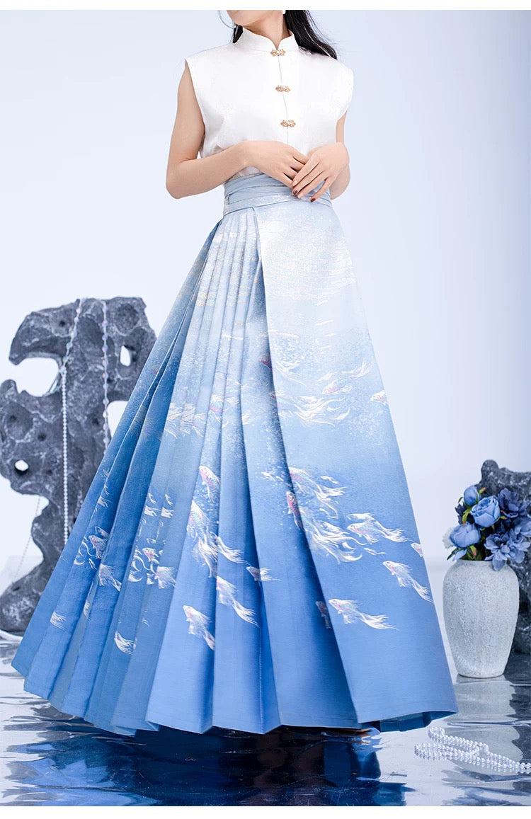 Horse Face Skirt-Ocean