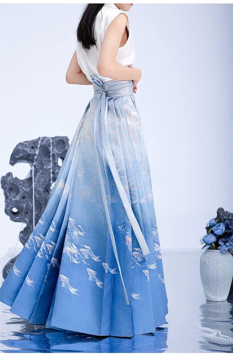 Horse Face Skirt-Ocean